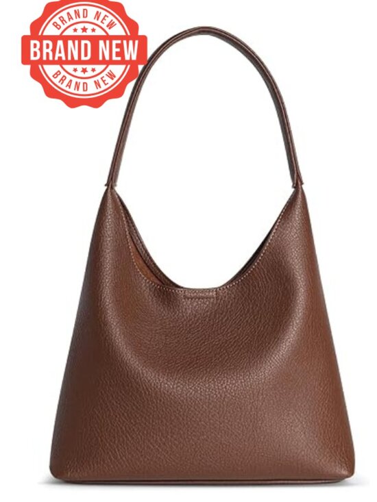 Handbags - Small Slouchy Hobo Purse Vegan Leather Shoulder Bag Trendy Everyday Tote